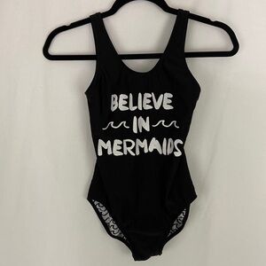 Art Class Black and White One-Piece Swimsuit Size L